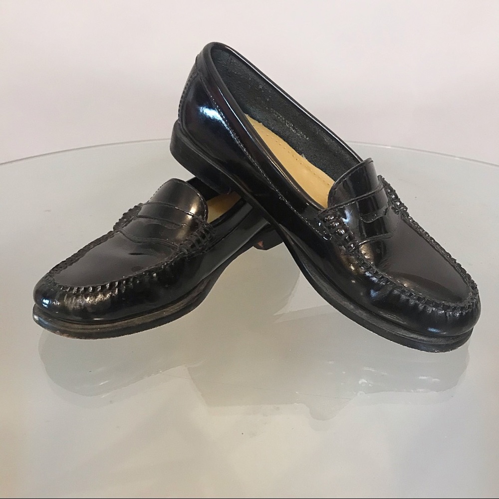 Black Patent Leather Weejans Penny Loafers